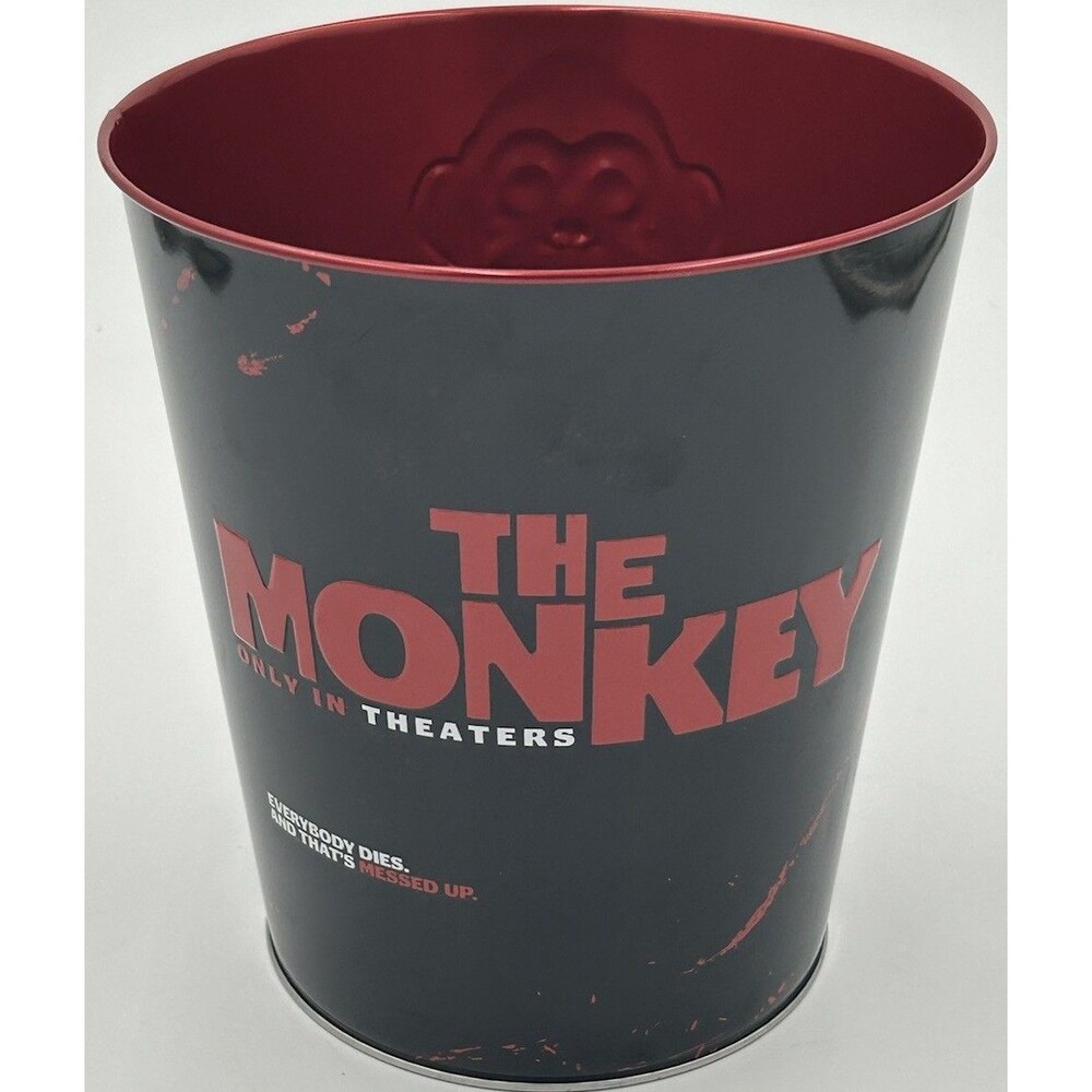 2025 The Monkey Movie Cinemark Regal AMC Popcorn Bucket Tin